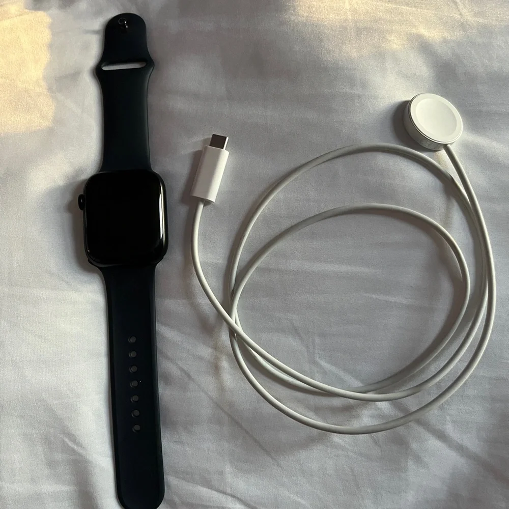 Black Apple Smartwatch with Charger